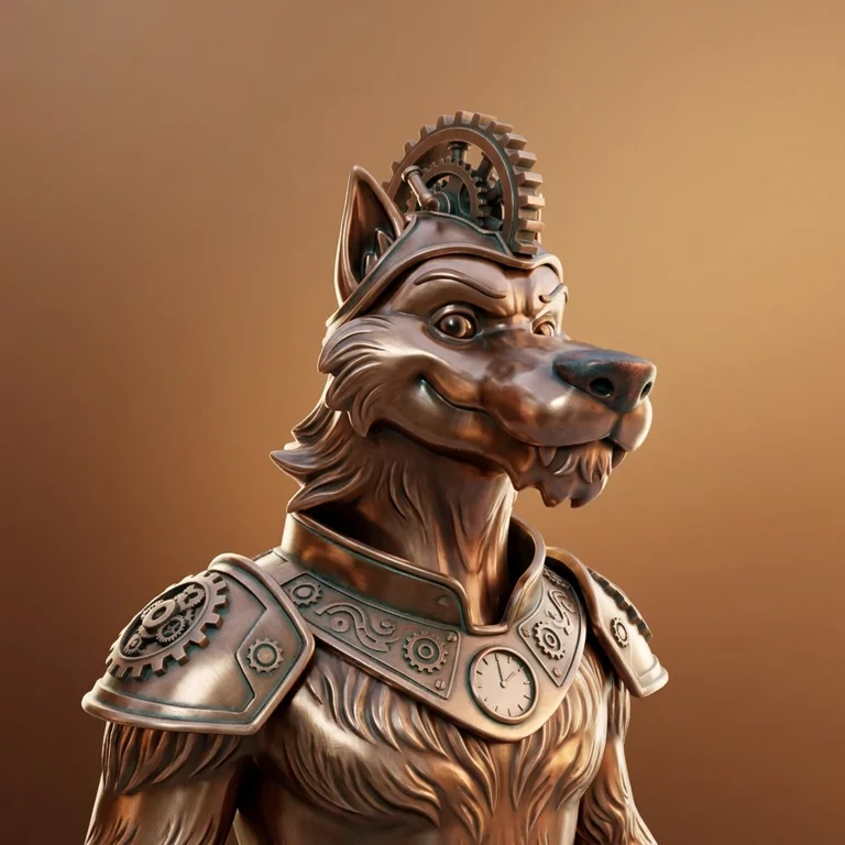 Bronze wolf